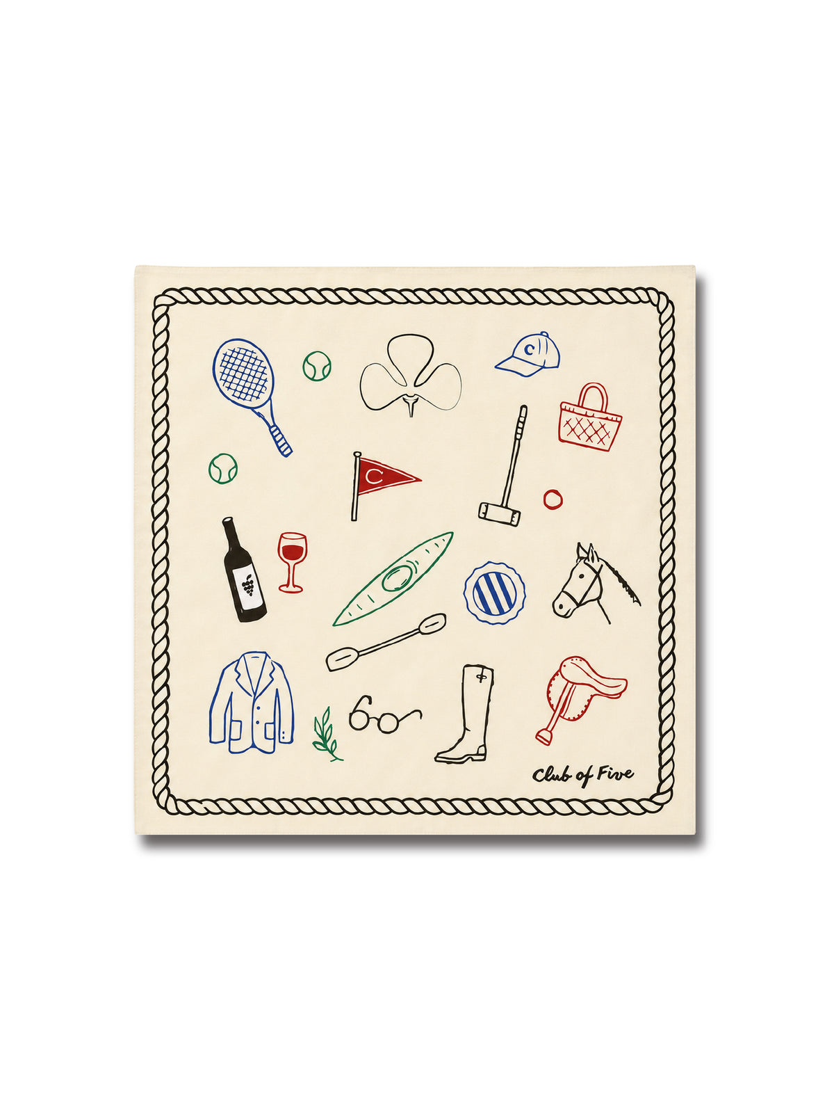 Club of Five Navy The Mariner Heirloom Bandana