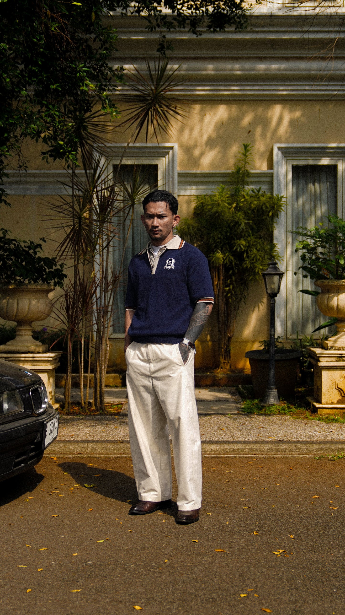 Neighborhood Navy Half-Zip (SS)