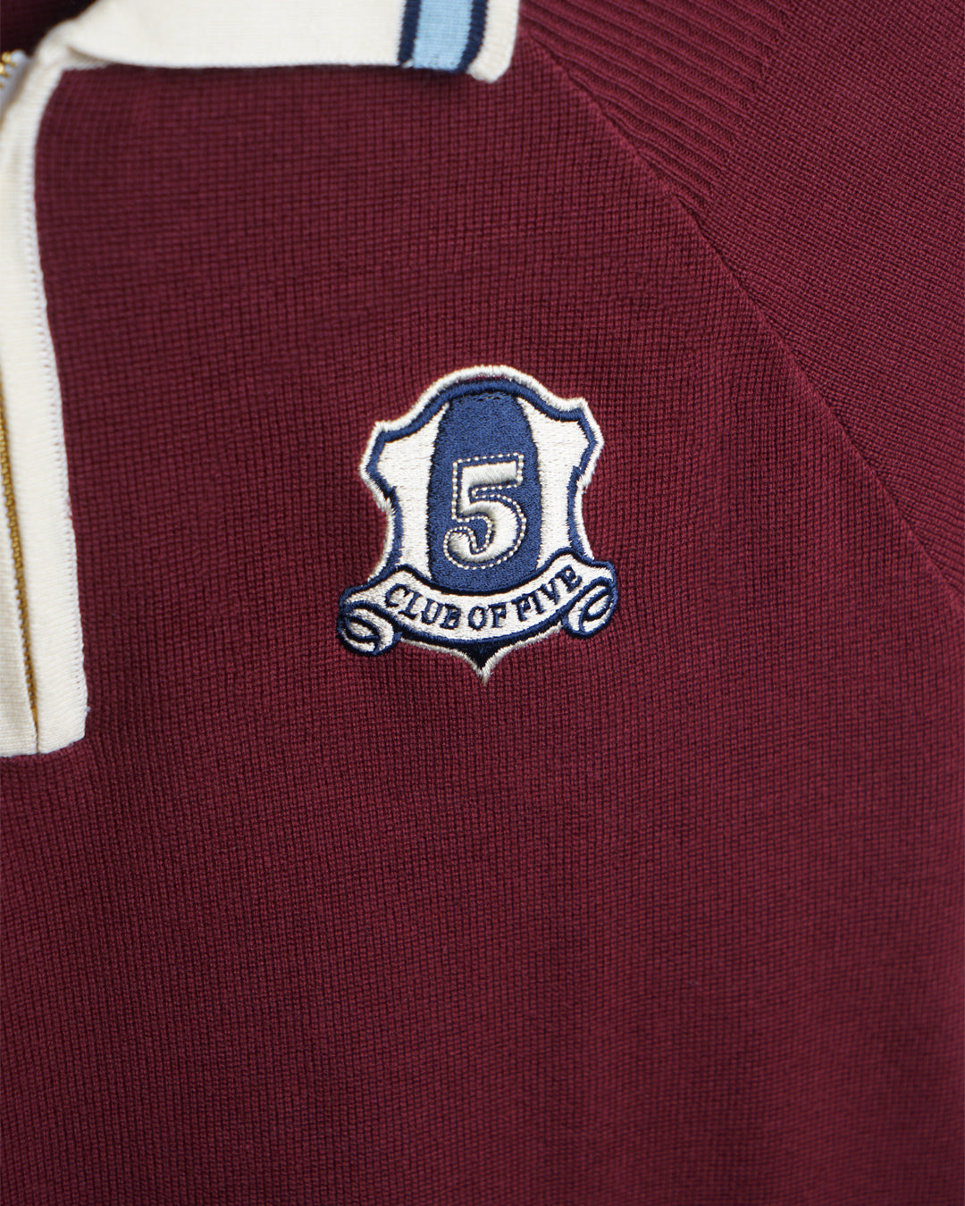 Club of Five Maroon Half-Zip (SS)