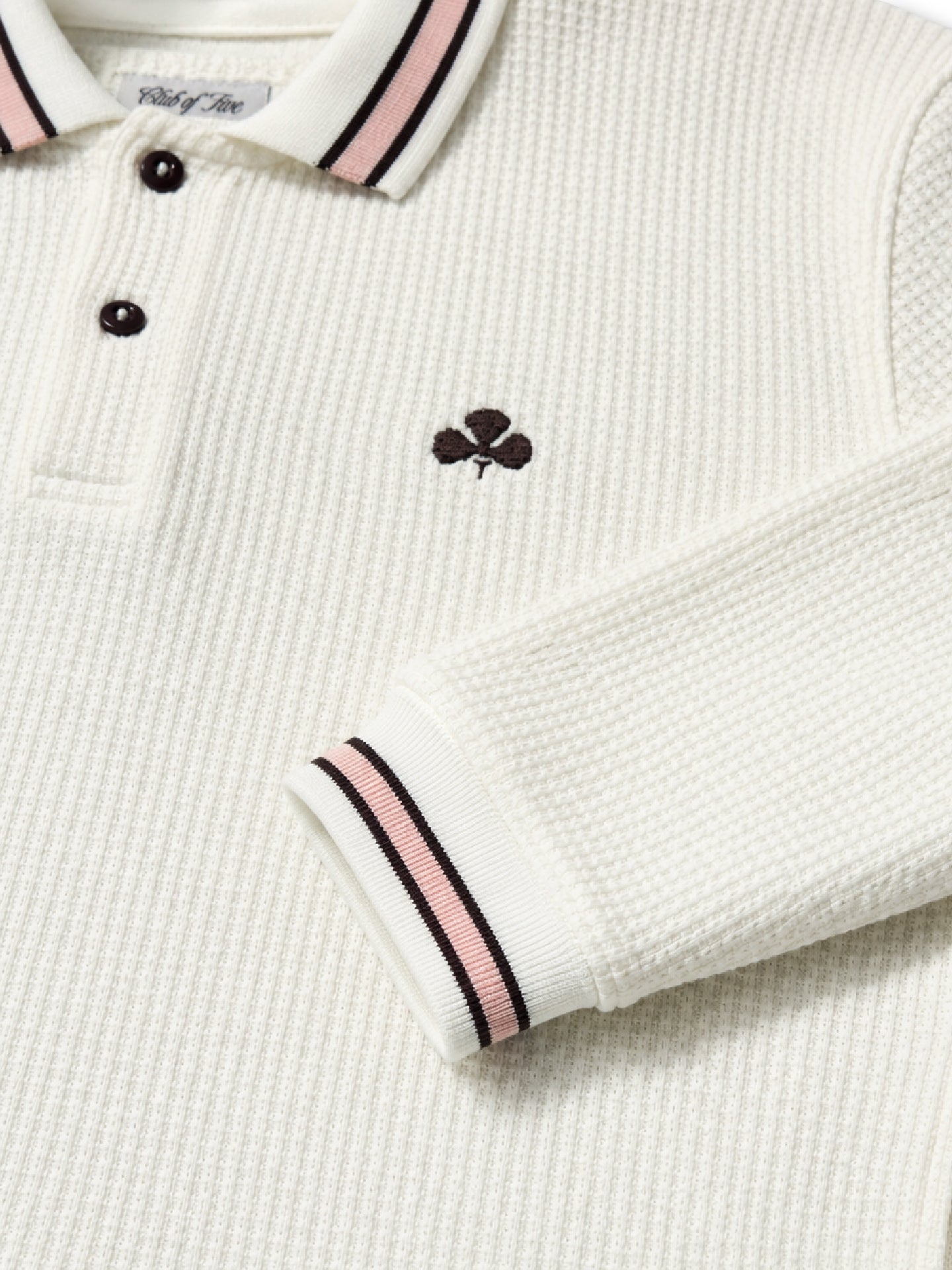 Club of Five White Polo Shirt (LS)