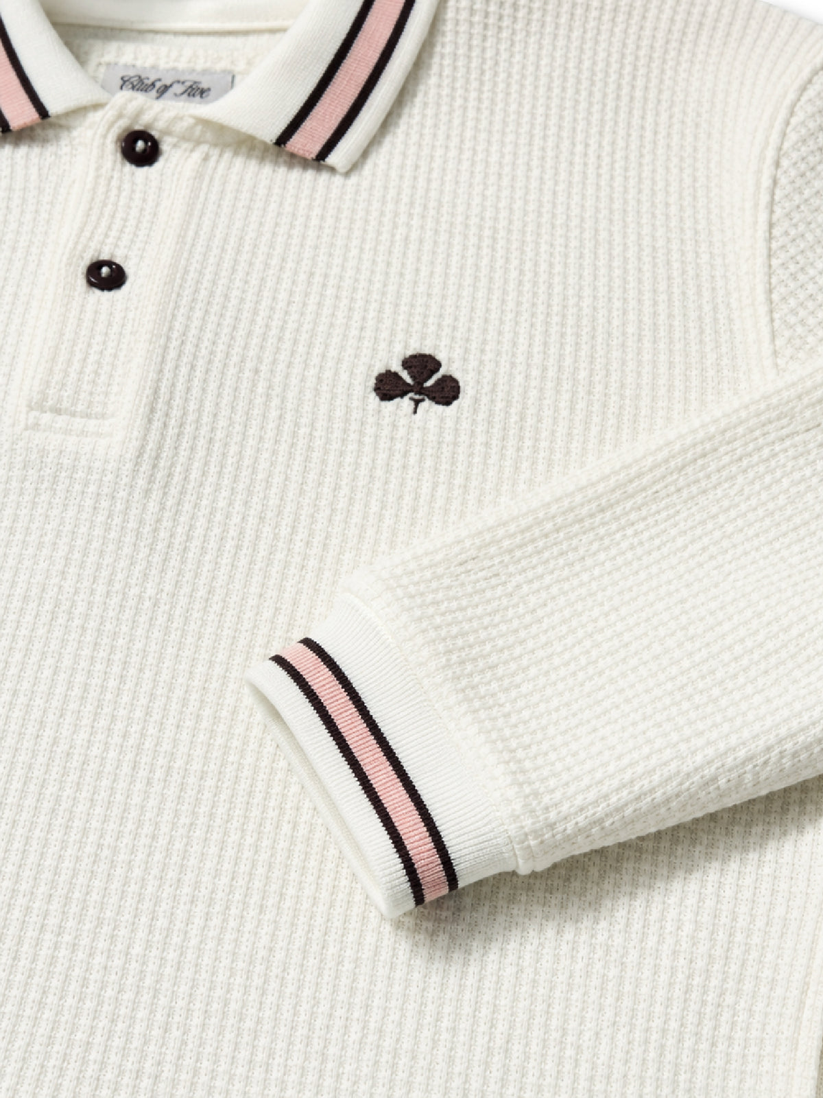 Club of Five White Polo Shirt (LS)