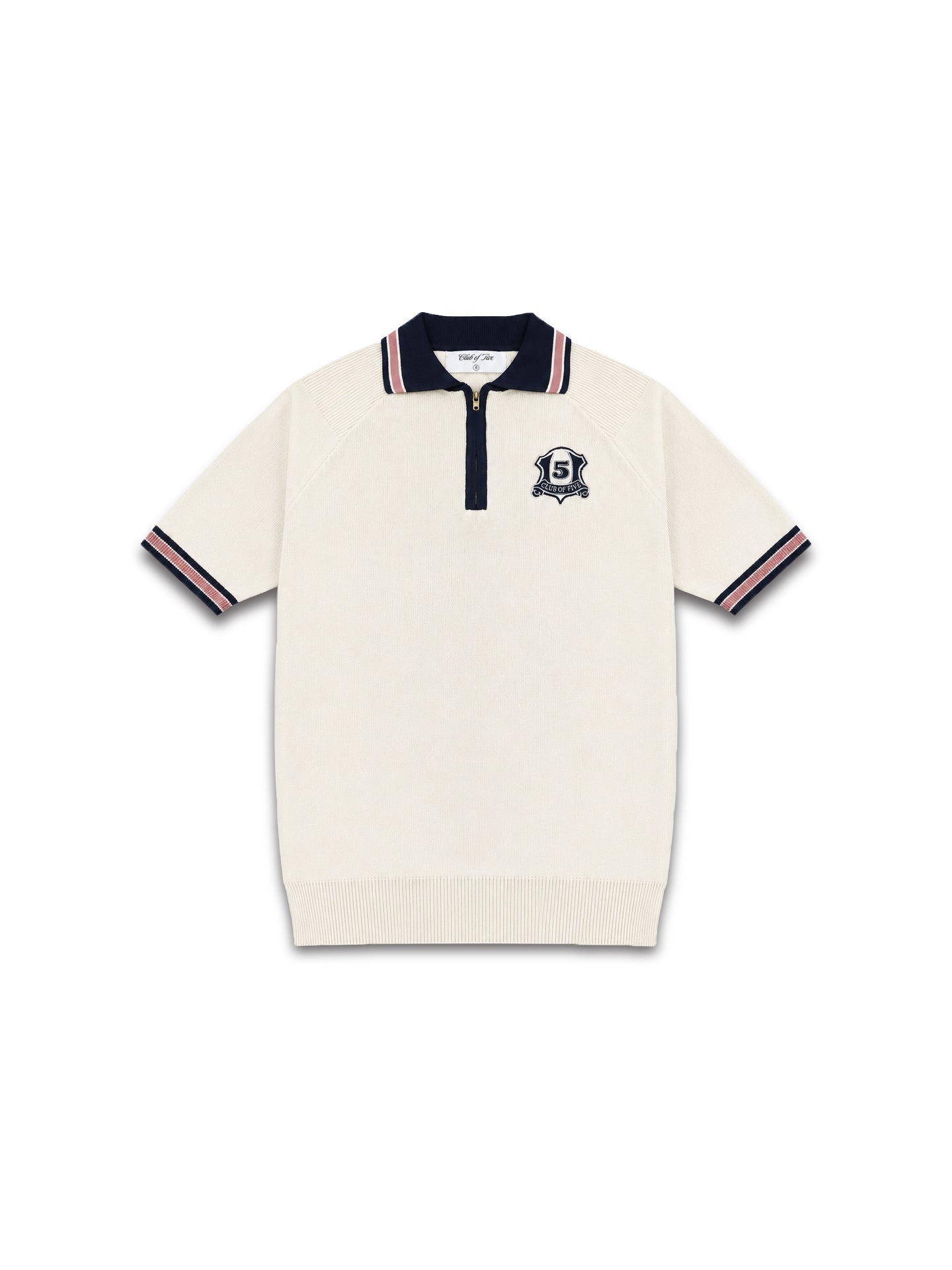 Neighborhood White Half-Zip (SS)