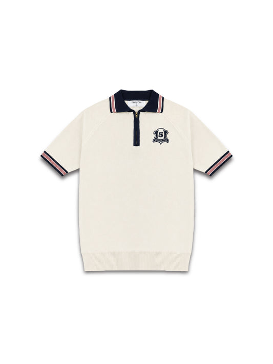 Neighborhood White Half-Zip (SS)