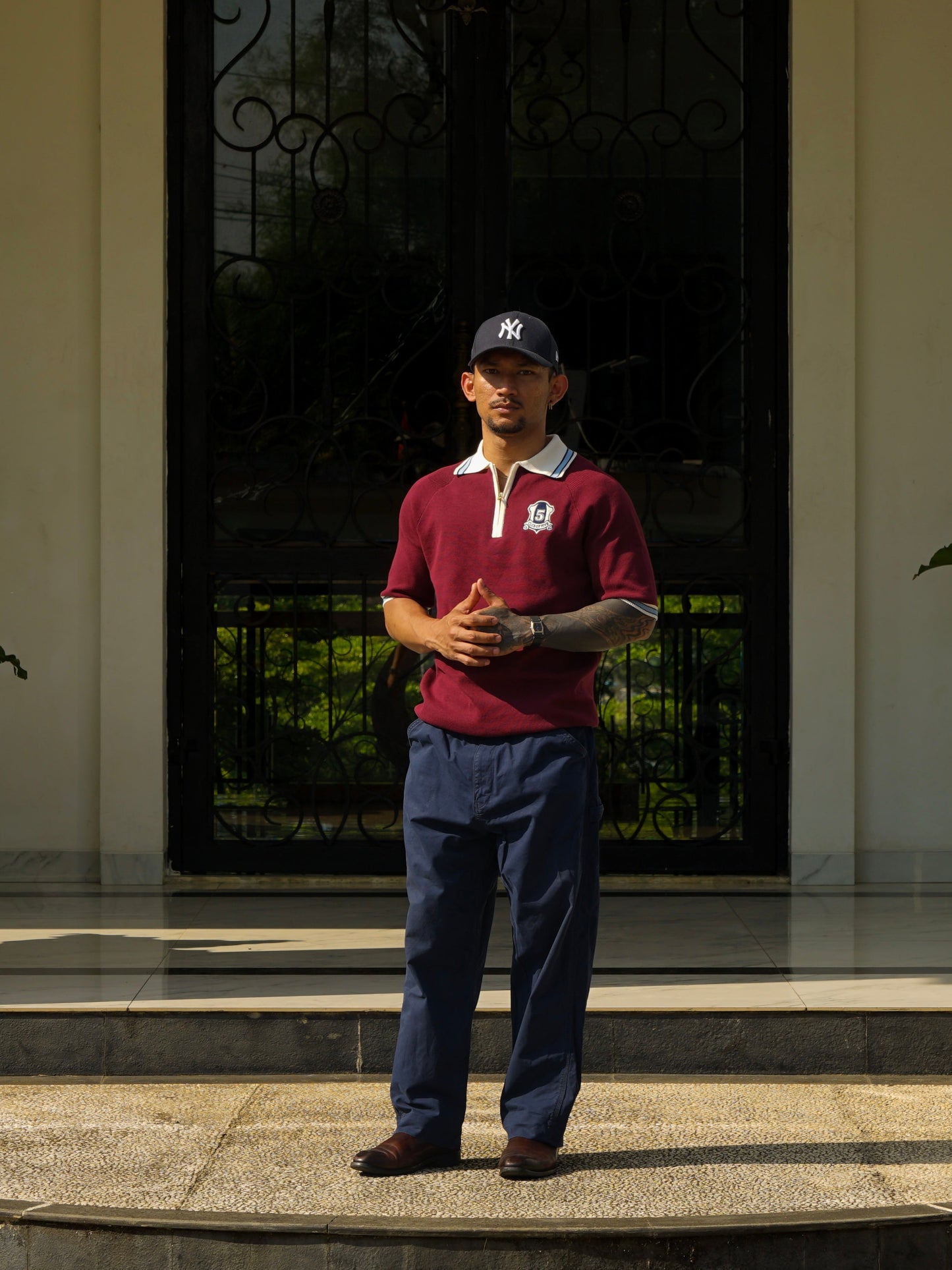 Club of Five Maroon Half-Zip (SS)