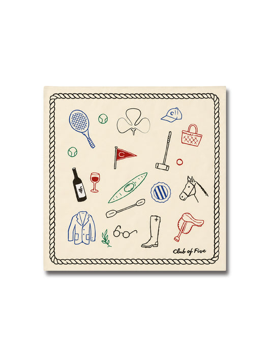 Club of Five Navy The Mariner Heirloom Bandana