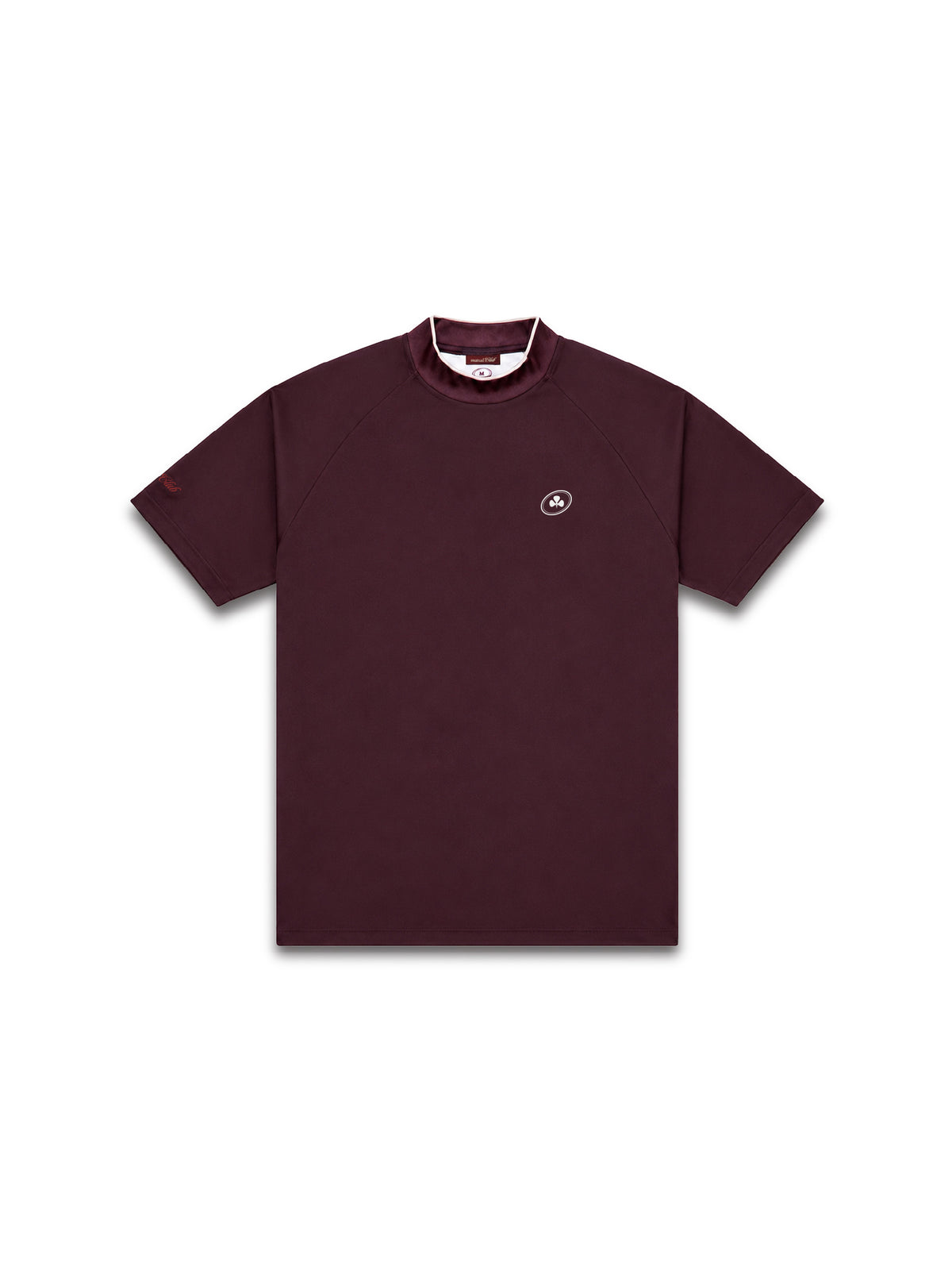 Mutual Club Maroon Mock Neck T-shirt