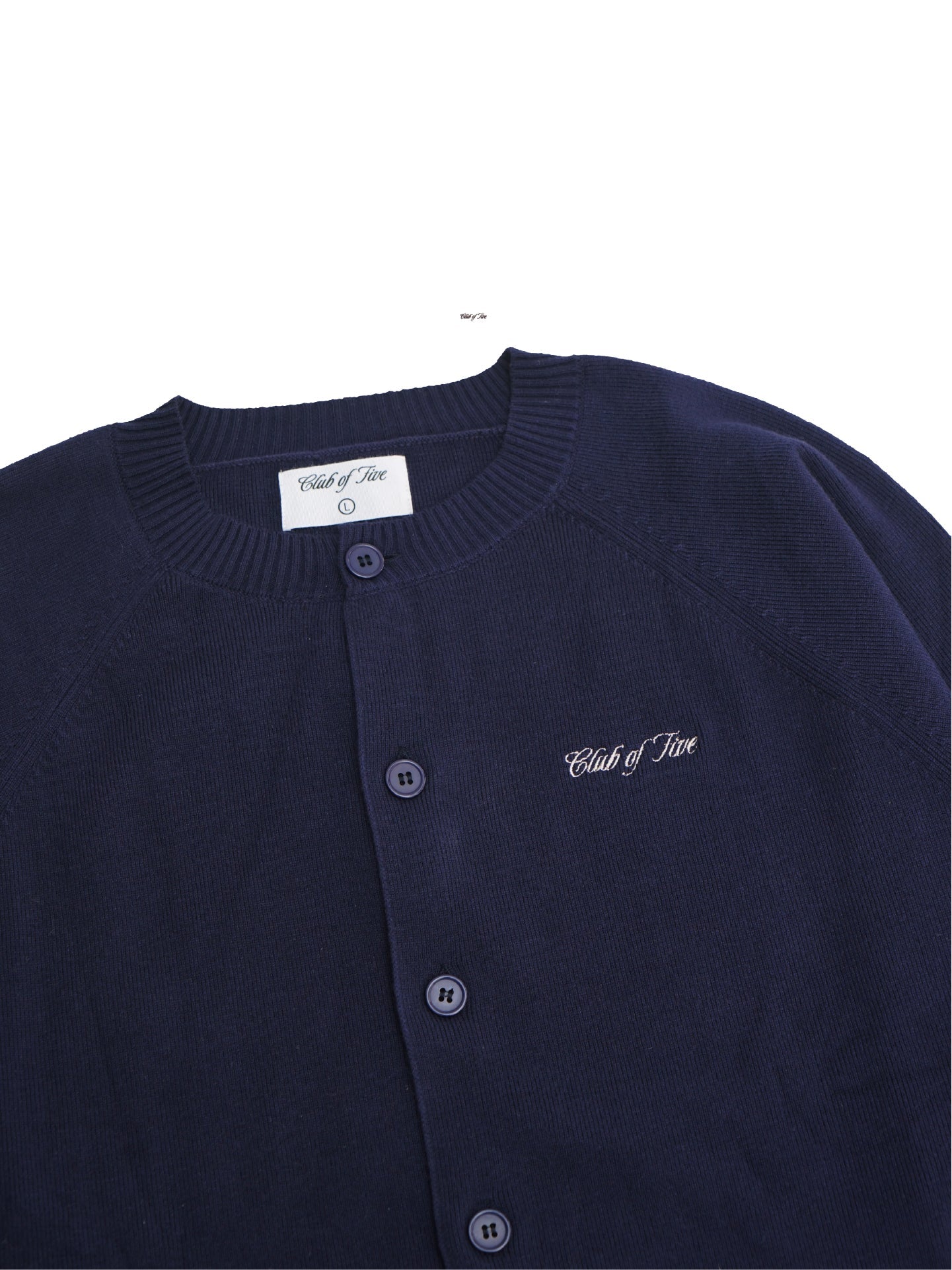 Neighborhood Navy Collarless Cardigan