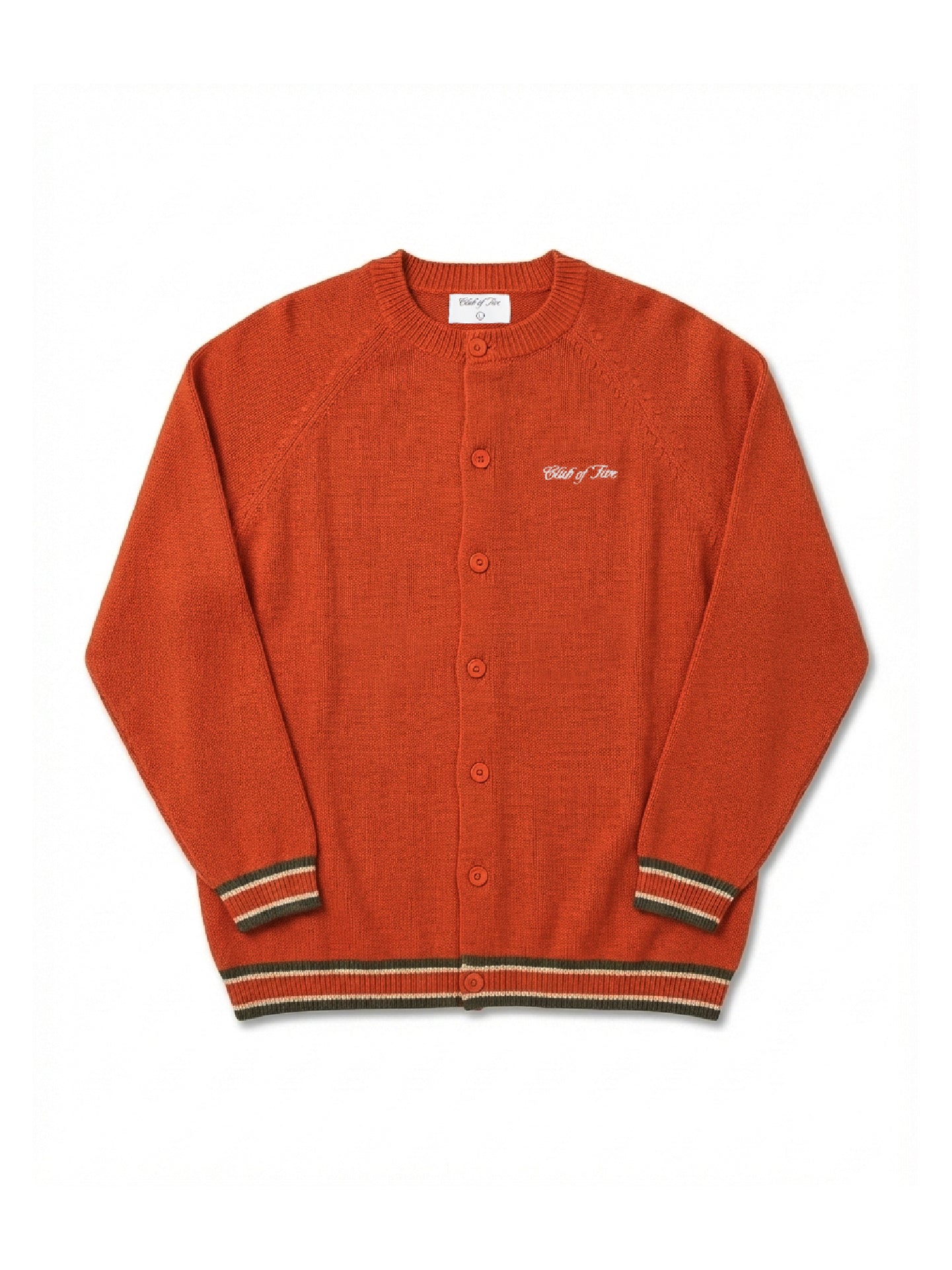 Neighborhood Orange Collarless Cardigan