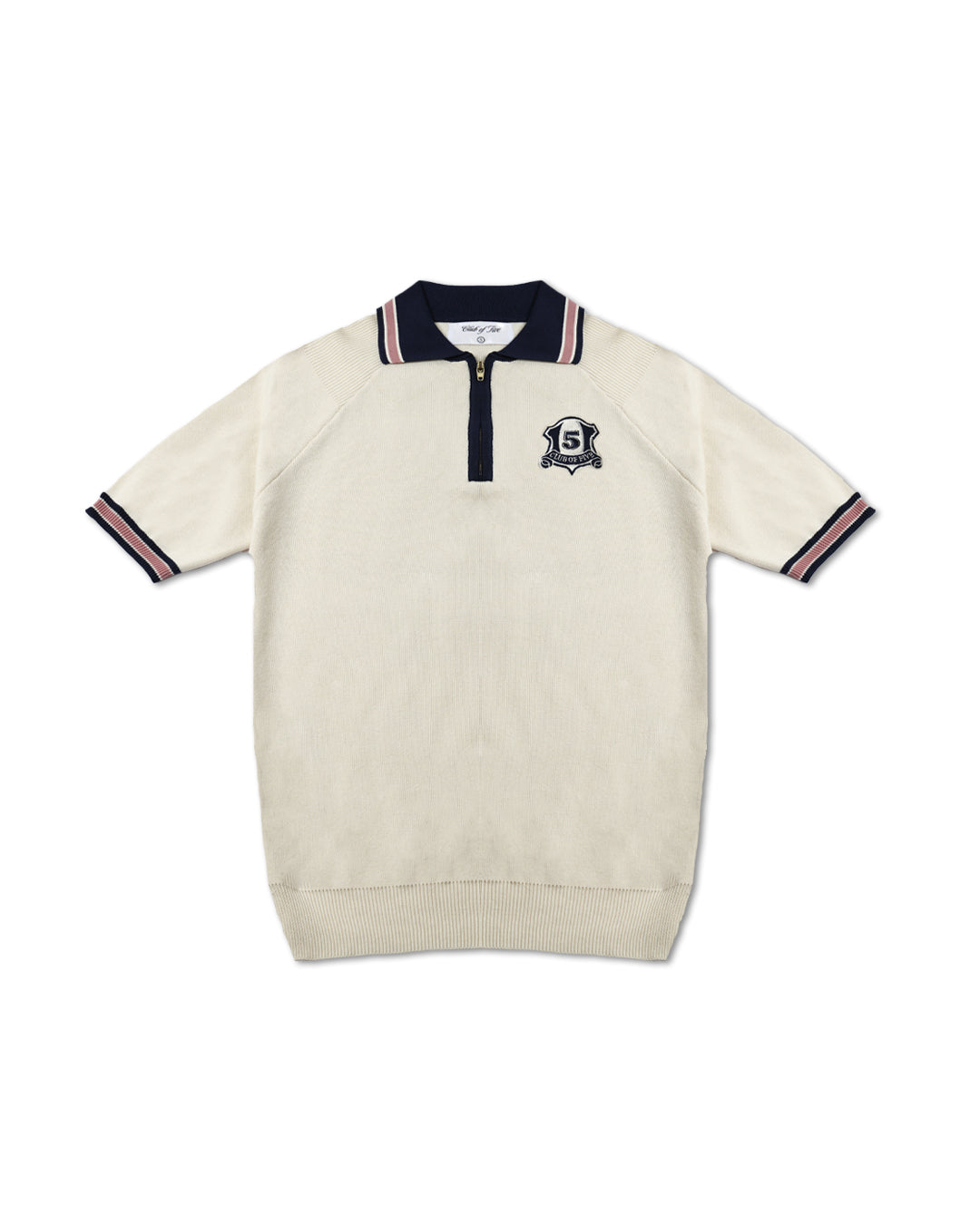 Neighborhood White Half-Zip (SS)