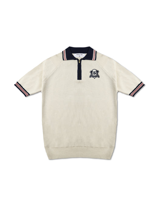 Neighborhood White Half-Zip (SS)