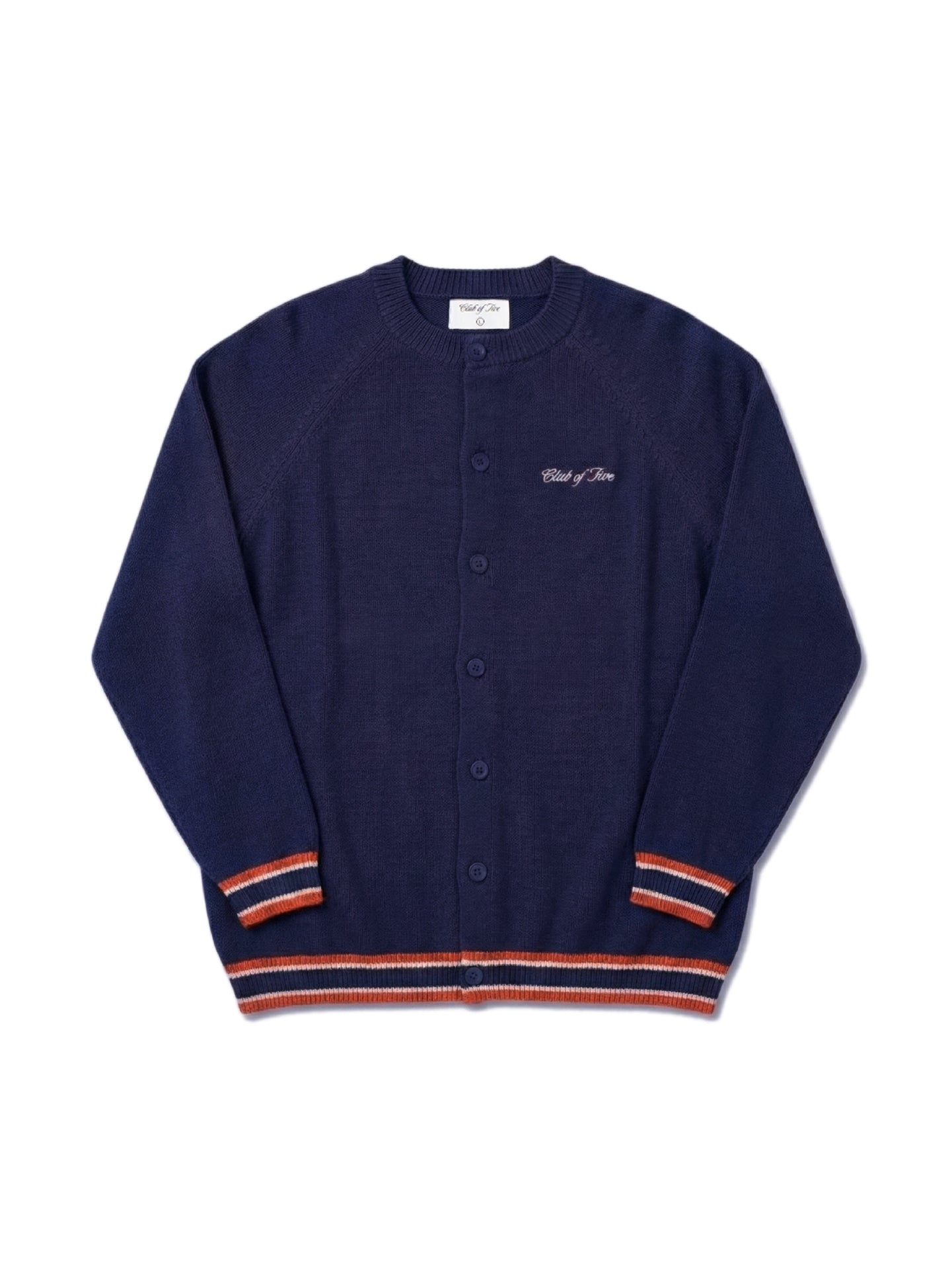 Neighborhood Navy Collarless Cardigan