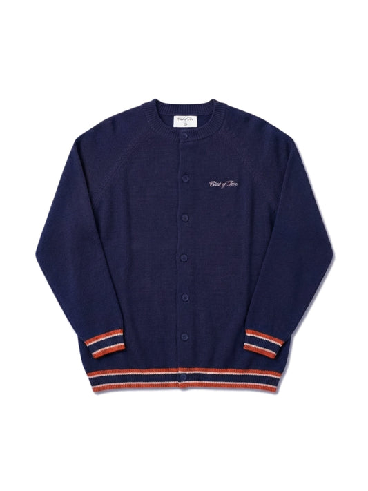 Neighborhood Navy Collarless Cardigan