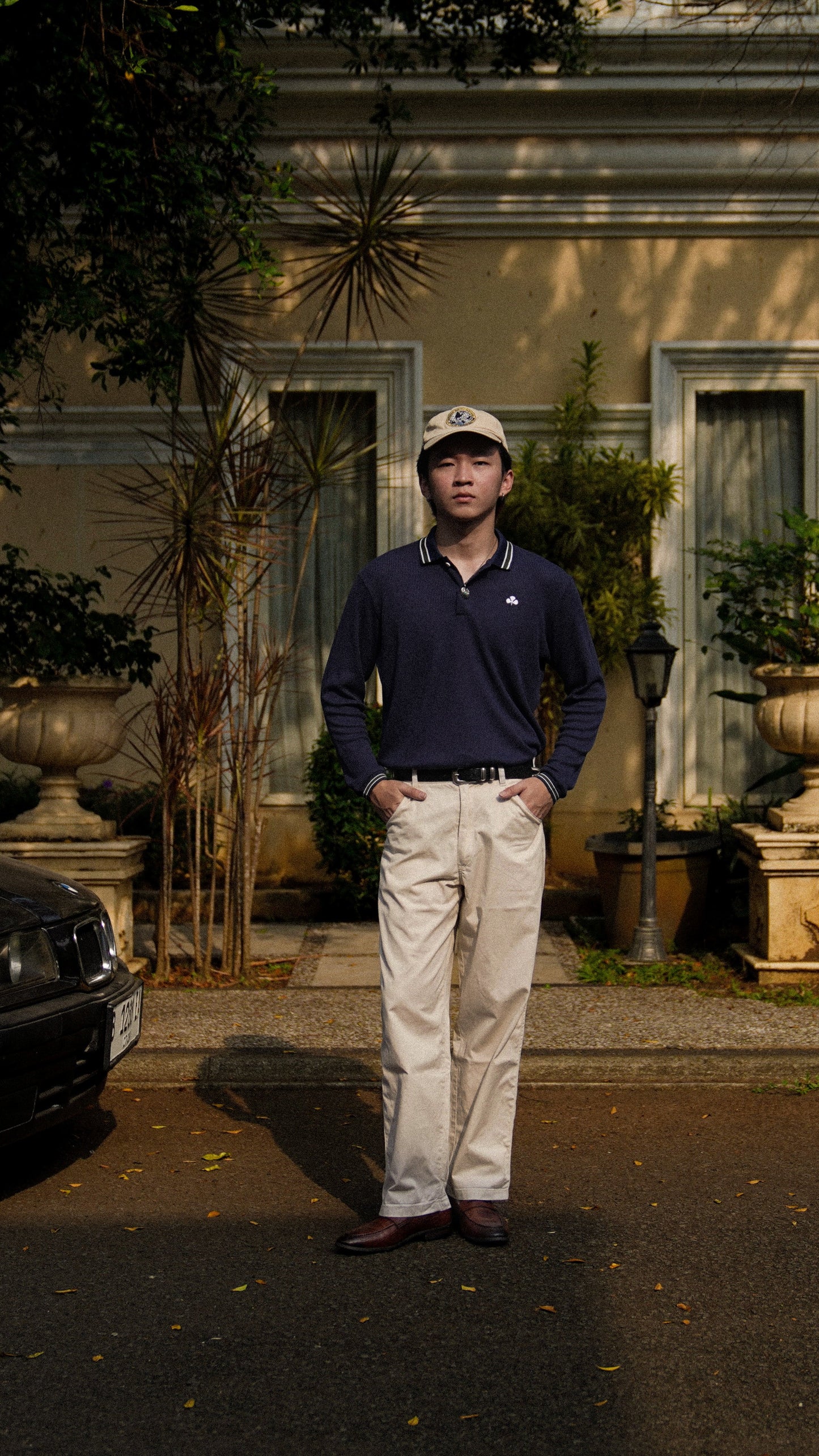 Club of Five Navy Polo Shirt (LS)
