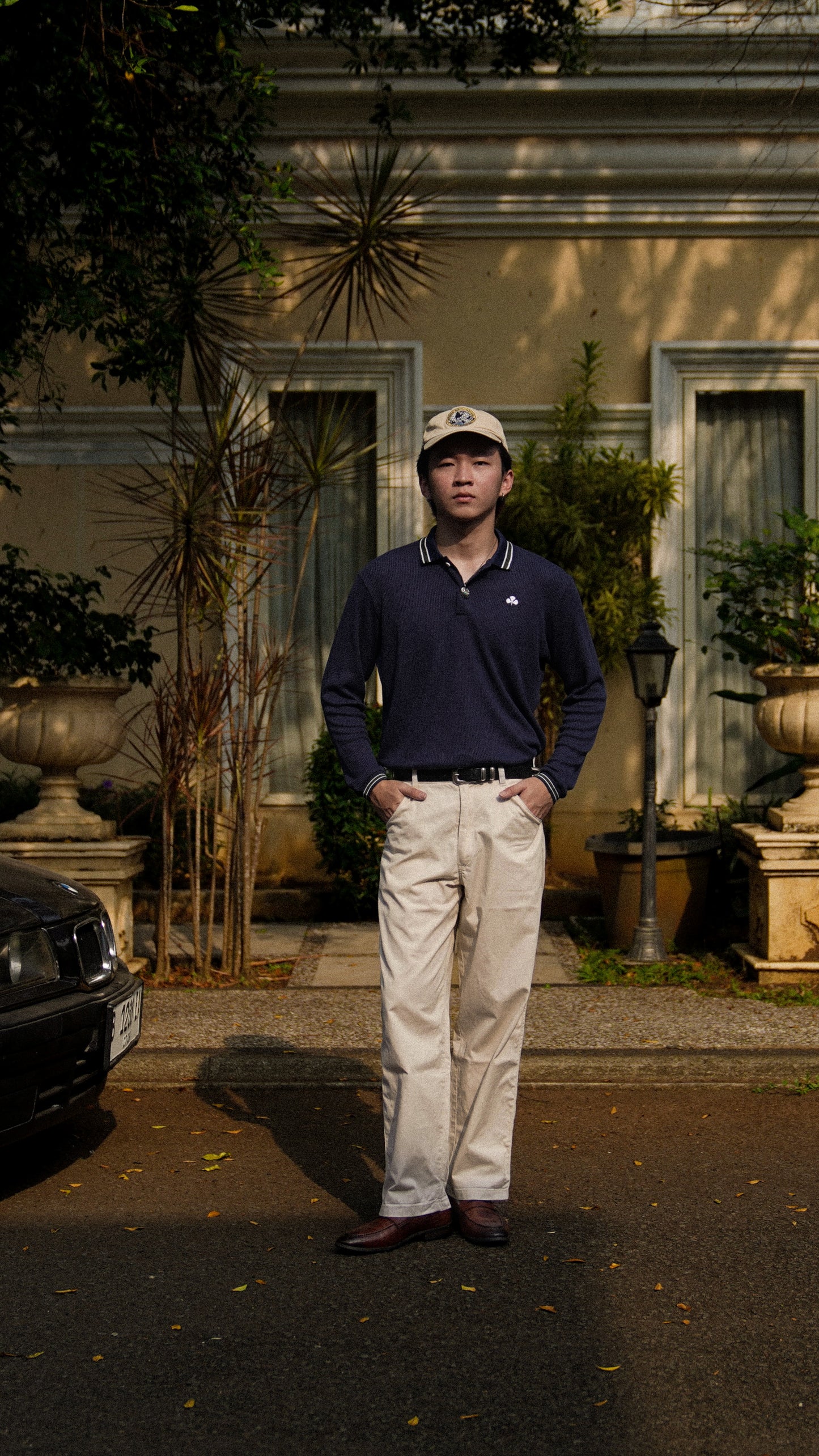 Club of Five Navy Polo Shirt (LS)