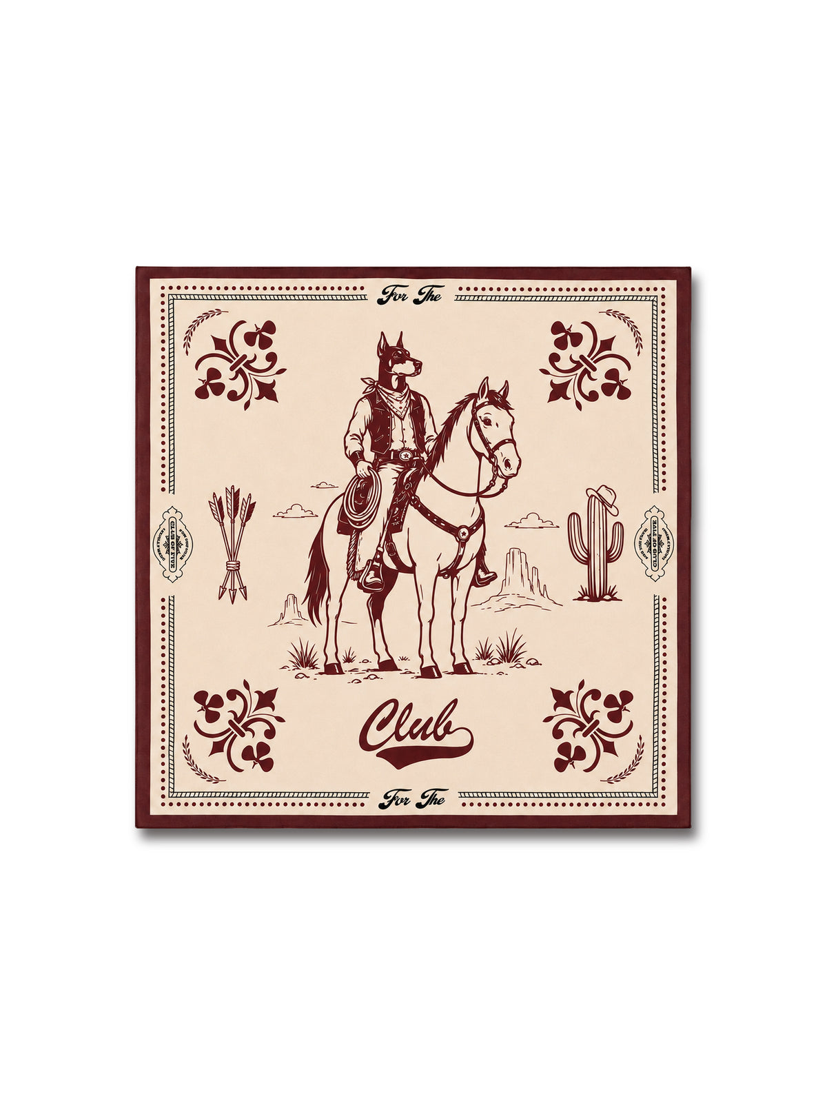 Club of Five Maroon Tumbleweed Bandana