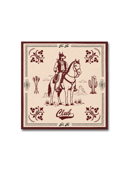 Club of Five Maroon Tumbleweed Bandana