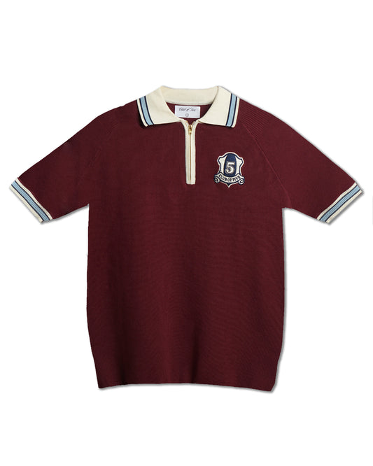 Club of Five Maroon Half-Zip (SS)