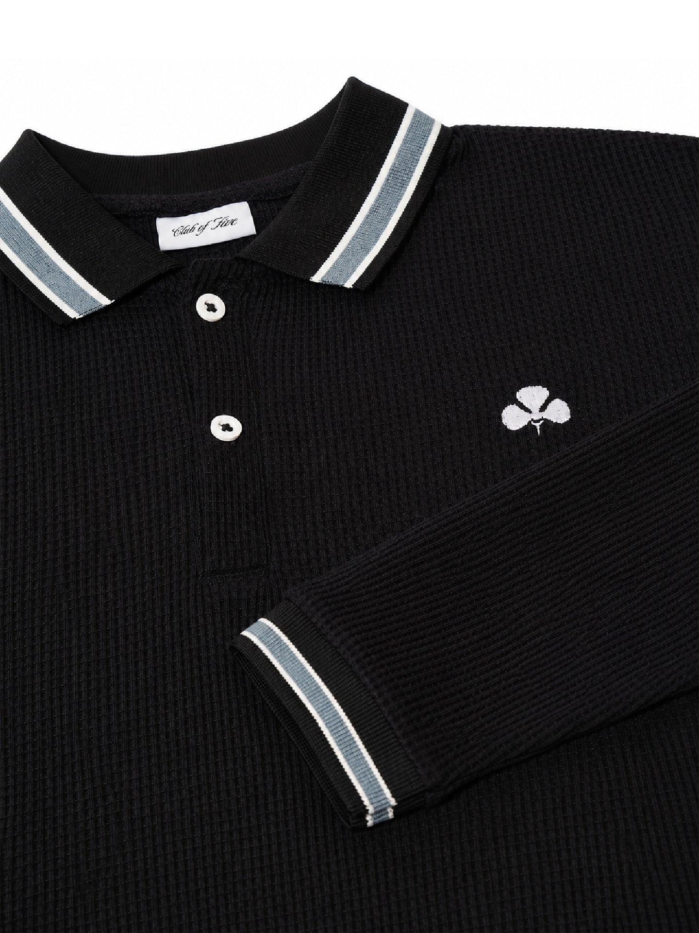 Club of Five Black Polo Shirt (LS)