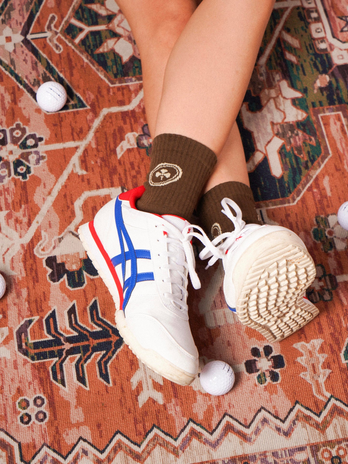 Mutual Club Brown Quarter Socks